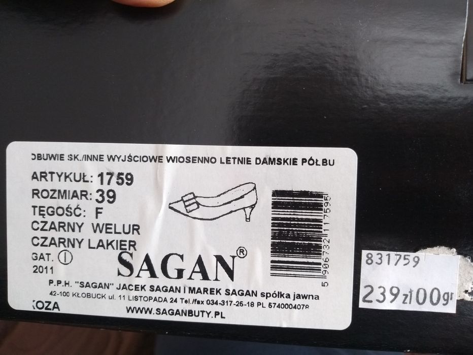 Buty Sagan rozmiar 39