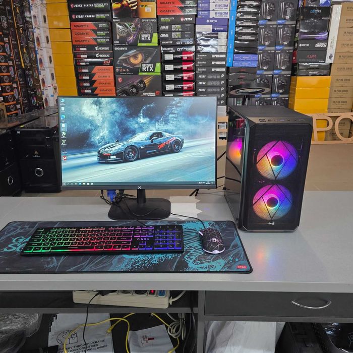 Комютер Intel Core i3-9100, 16GB DDR4, Sapphire RX 470, SSD 480GB