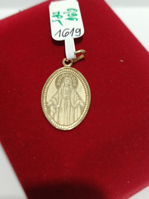 Złoty wisiorek Cudowny medalik, złoto próby 585