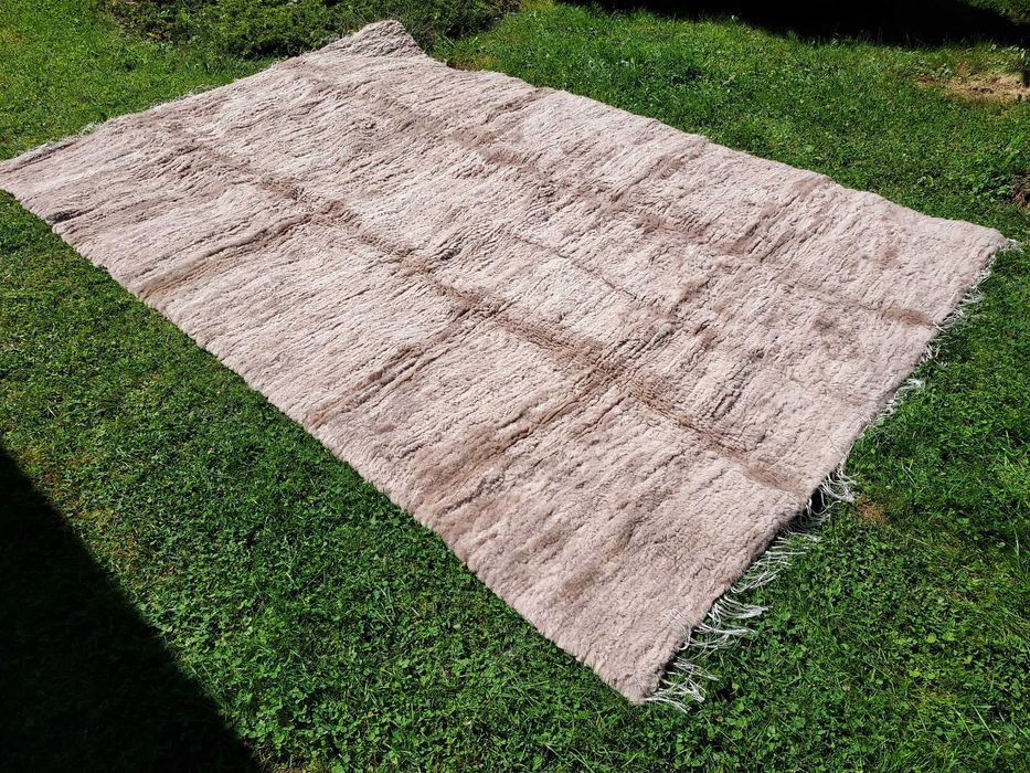 Dywan XXXL Skórzany Naturalna Skóra Owcza Dywan Tkany Ręcznie Wełna