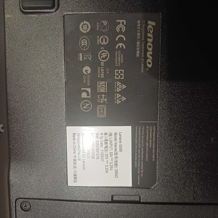 Ноутбук Lenovo G560