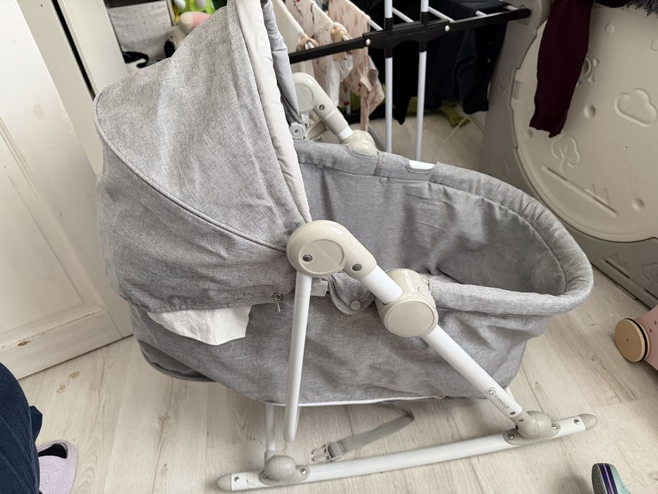 Kołyska Kinderkraft szaro-biała