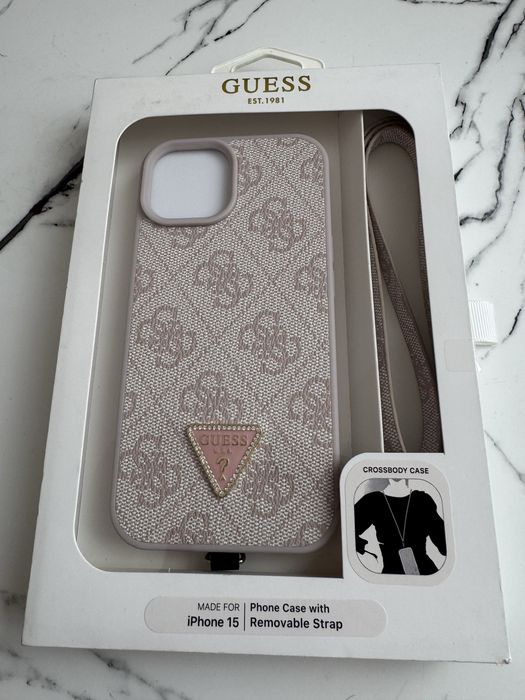 Etui guess iphone 15 pudrowy róż NOWE