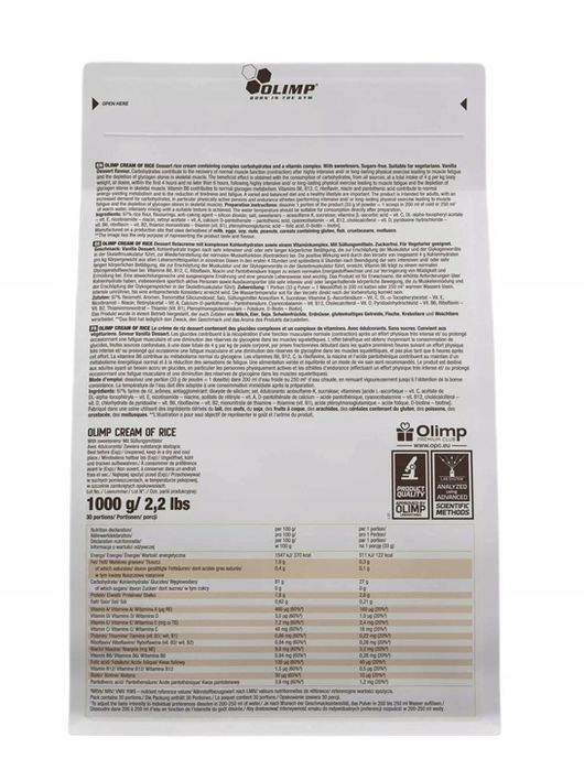 Odżywka węglowodanowa OLIMP Cream of Rice Waniliowy (1000 g)