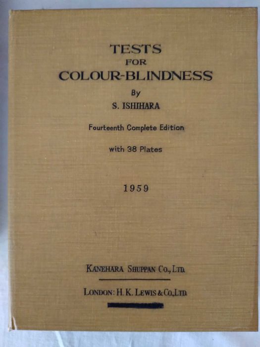 Teste Vintage para Daltonismo de 1959, S. ISHIHARA