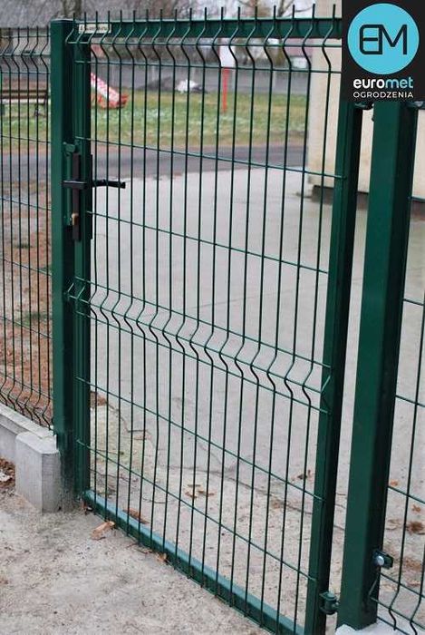 Furtka ogrodzeniowa 153cm kpl klamka zamek zawiasy malowana