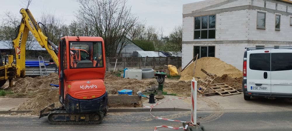 Usługi koparko ładowarka, mini koparka przyłącza