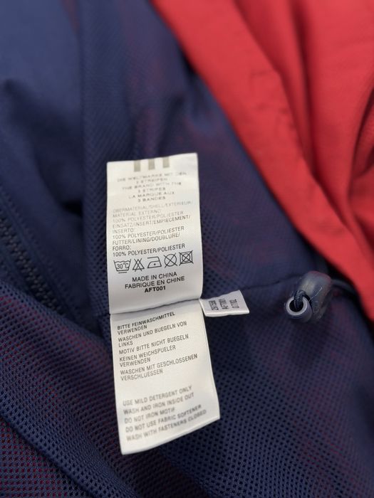 Czerwono granatowa kurtka oversize  wiatrówka męska XL/2XL Adidas