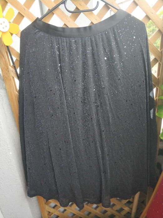 Spódnica Sukienka Czarna Orsay Suknia Spódniczka w gwiazdki gwiazdy