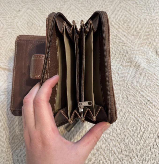 Męski portfel brązowy