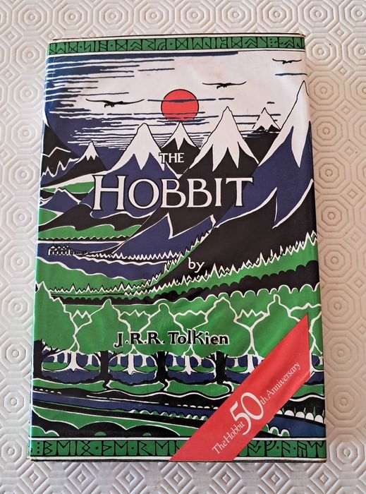 J R R Tolkien - The Hobbit – Edição Comemorativa 50.º Aniversário (1987) | Capa Dura + Sobrecapa