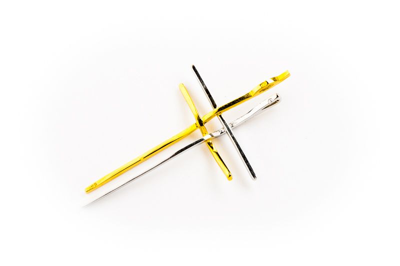 Duży Złoty Krzyż - 14K - 5,38g - Diamenty - KRAKÓW