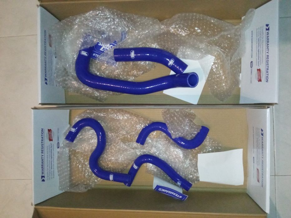 Tubos radiador e soflagem silicon samco AE86 azul