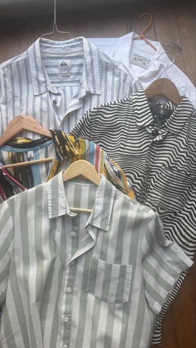 4 Short-Sleeve Shirts, Size M, Various Brands