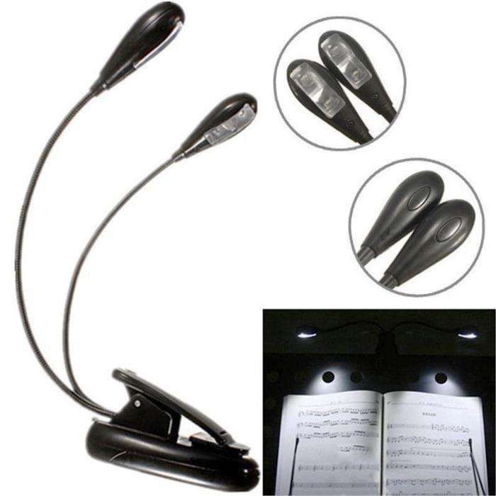 Candeeiro duplo (flexível) luz brilhante 4 Led´s / 3 pilhas AAA