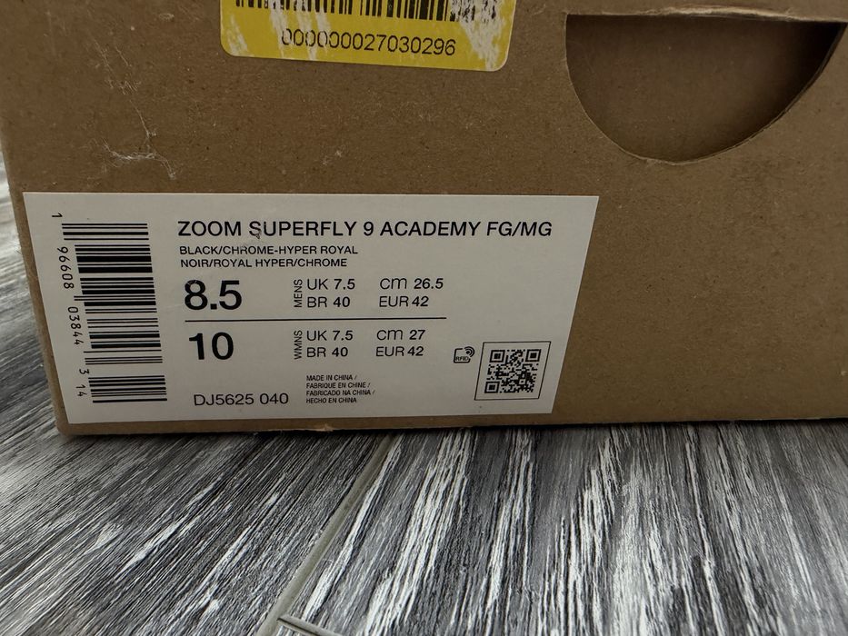 zoom superfly 9 academy fg mg