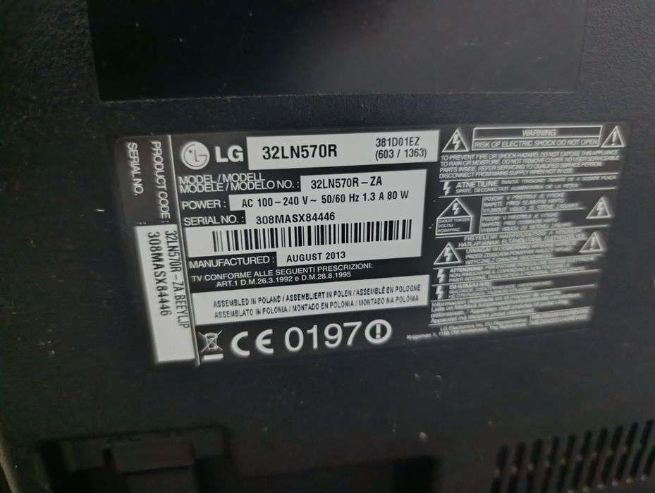 Telewizor lg 32ln570r + dekoder wiwa