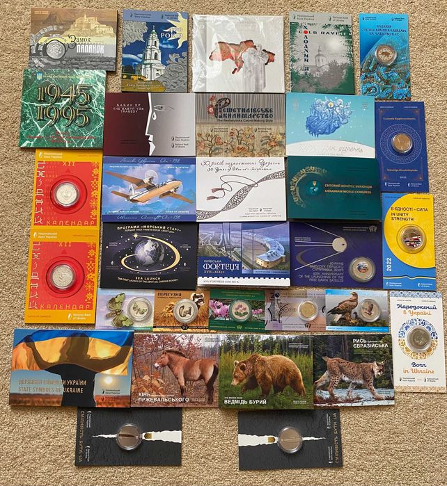 Монети НБУ в сувенірних упаковках ( див. опис і фото)