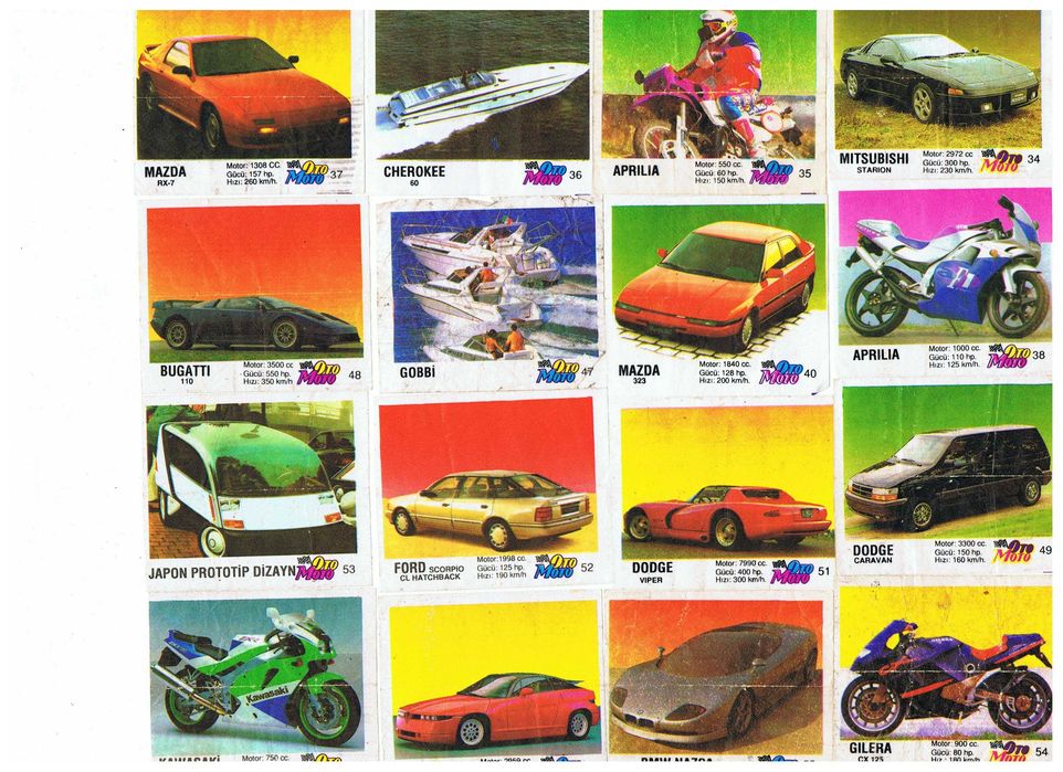 Вкладыши от жвачек