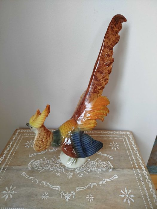 Magnífica Escultura de Faisão, origem Alemã