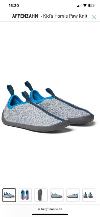 Barefoot сліпони/капці в садок, для дому Affenzahn сині/рожеві