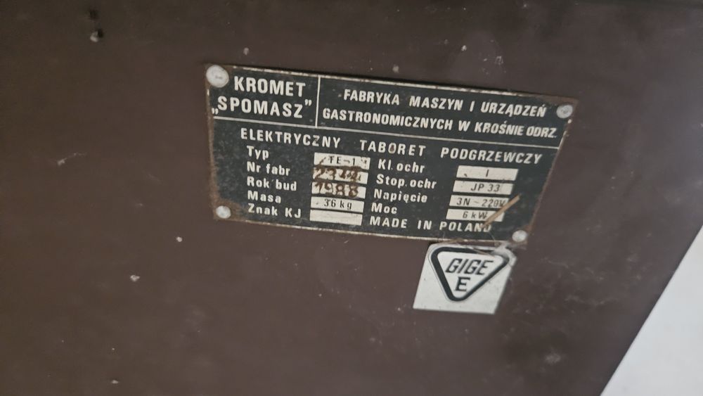 Taboret elektryczny 6kw podgrzewacz