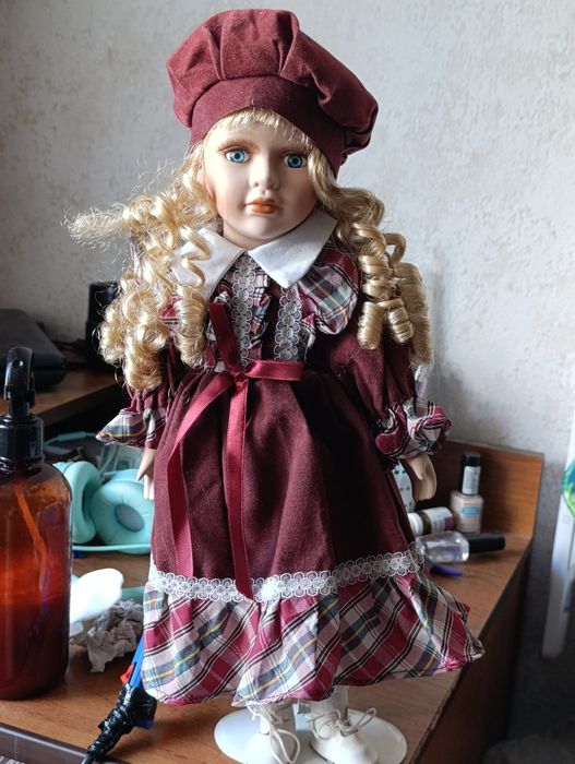 Ляльки порцеляна, фарфорові ляльки, кукла фарфоровая вінтаж