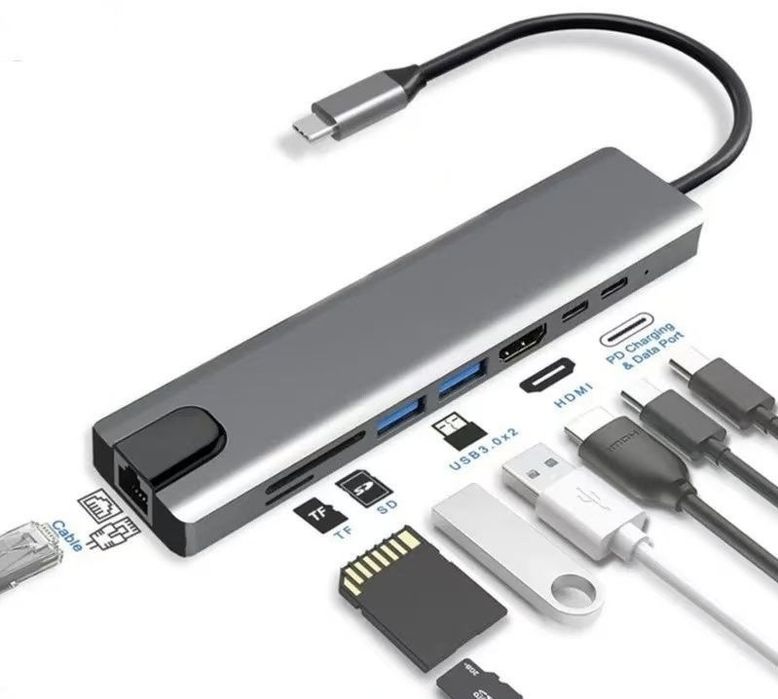 Мультифункціональний USB-хаб 8 в 1