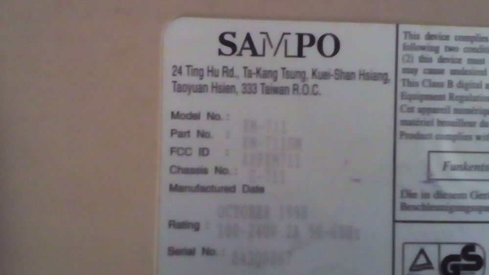 Sampo computer monitor64551967325955120