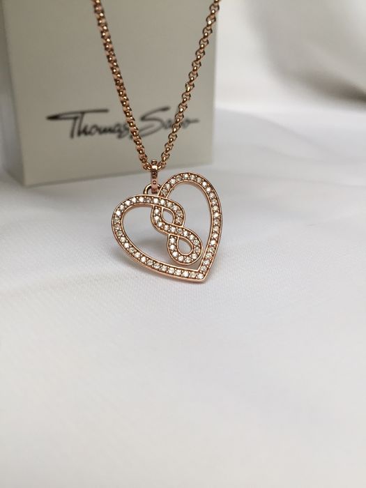 Знижка! Thomas Sabo позолочена цепочка з кулоном серце/ нескінченність