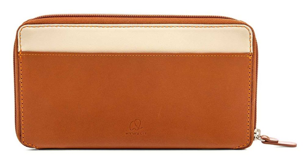 Carteira de viagem em pele da MYWALIT na cor Puglia
