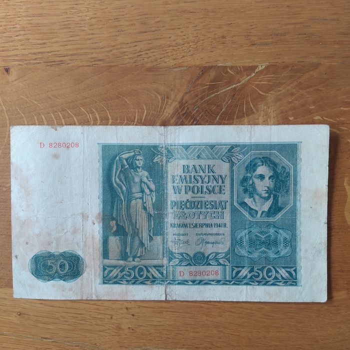 #80, 50 złotych, 1941r, seria D