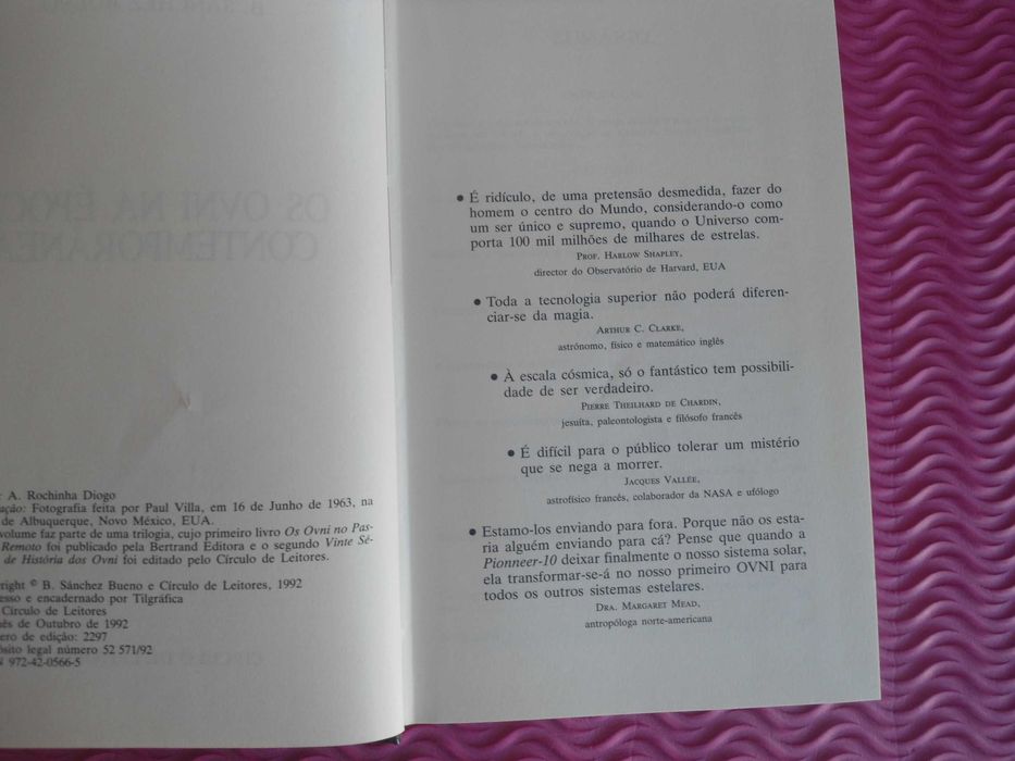 Os Ovni na época contemporânea por B. Sánchez Bueno