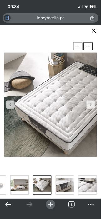 Cama de casal com entrada USB  e colchao 140x200