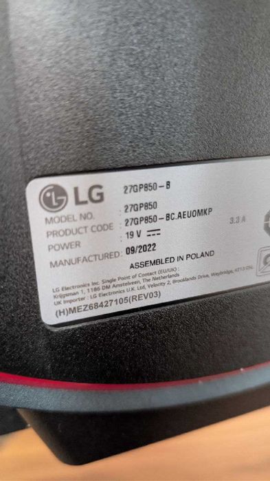 Monitor LG 27GP850-B