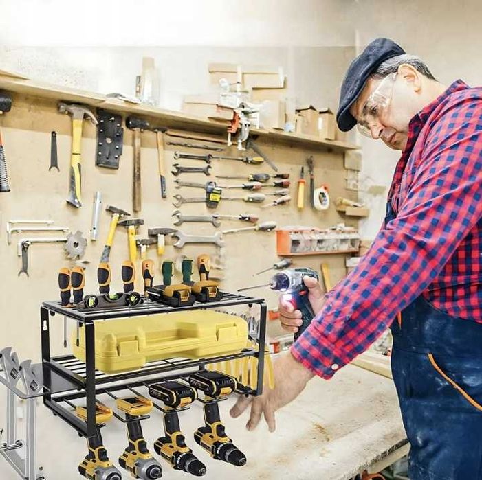 Regał Garażowy Ścienny Organizer na Elektronarzędzia 150 kg