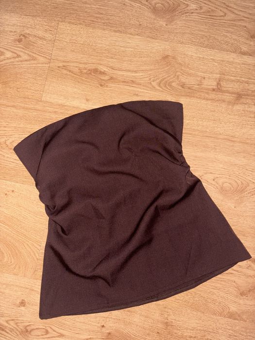 Top bandeau castanho Shein