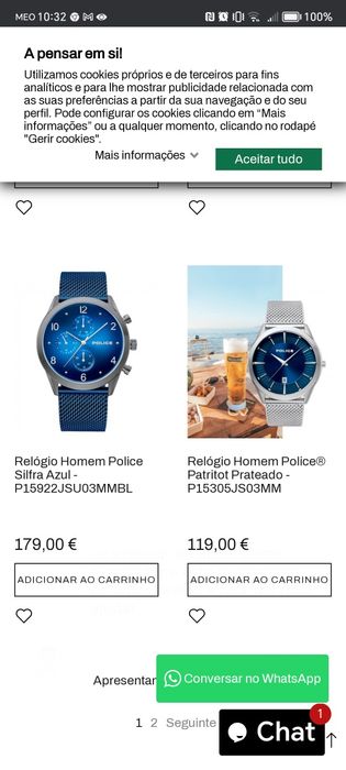 Relógio - homem Police Silfra azul