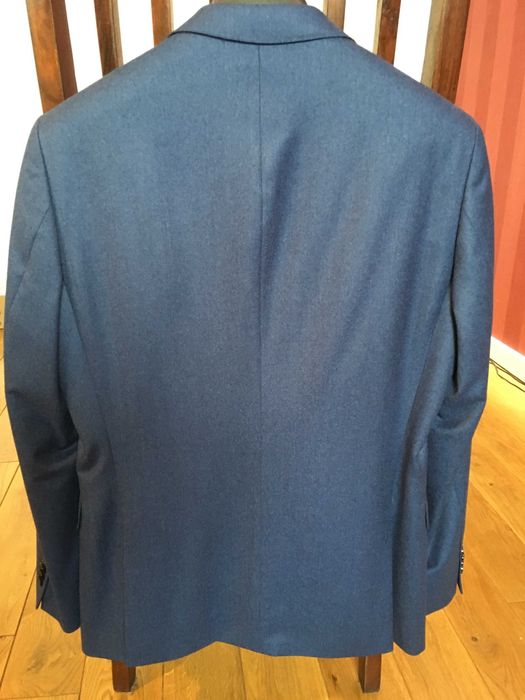 Garnitur Oscar Jacobson, r.46,granatowy,wełna Vitale Barberis 120,nowy