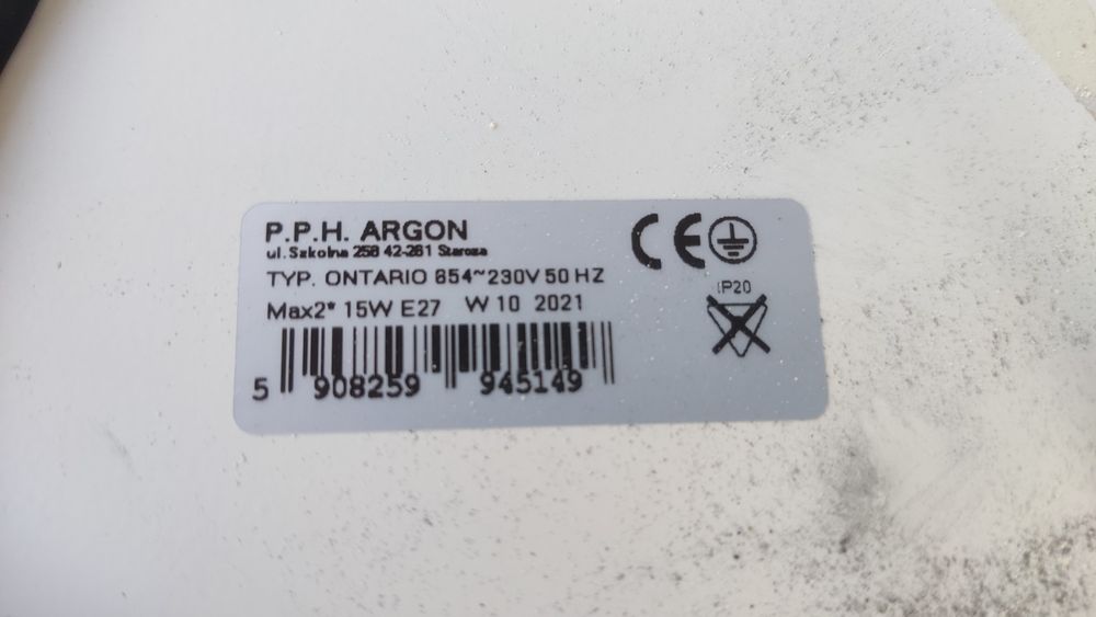 Plafon lampa sufitowa Argon Ontario 654 - komplet 6 szt