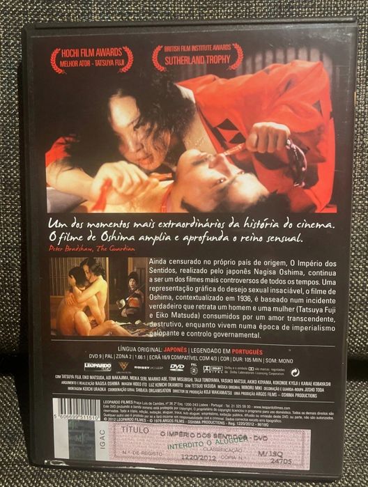 DVD império dos sentidos