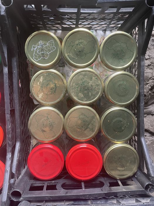 0,5 банки 100 шт. з закручующимися кришками.