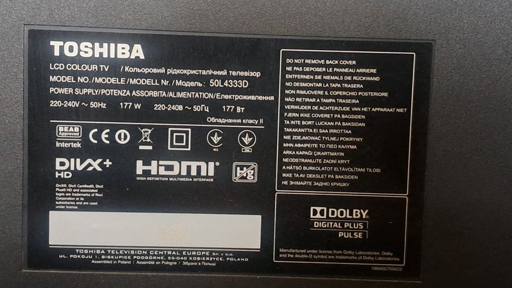 Telewizor 50 cali Toshiba 50L4333D