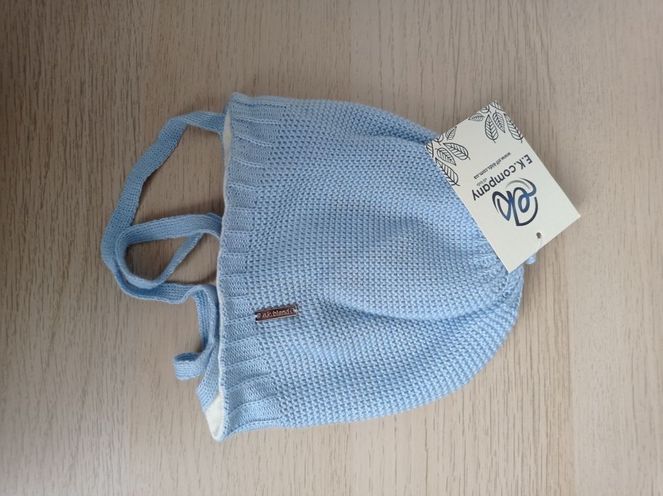 Дитячі шапки для новонароджених, для  хлопчиків, осінь-зима, 38-44 см.