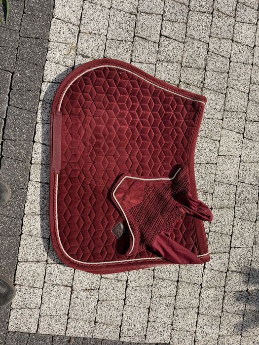 Bordowy komplet kentucky velvet
