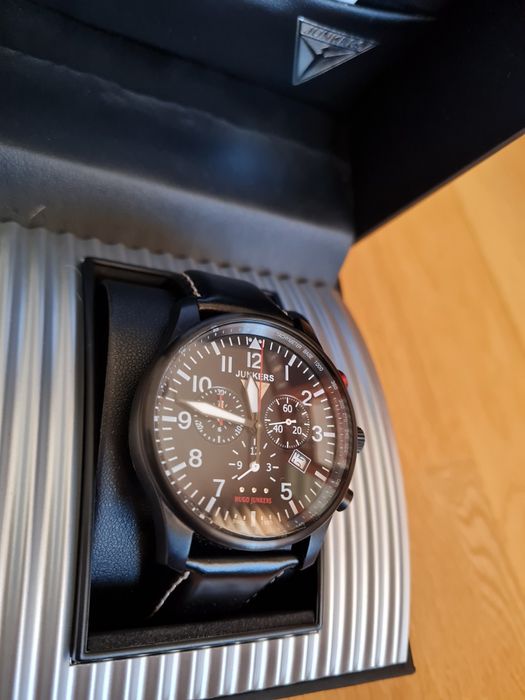 Relógio cronógrafo Junkers (Hugo Junkers), quartzo, 42 mm, novo