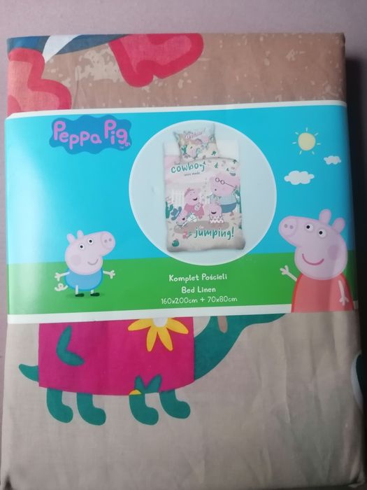 Nowy komplet pościeli świnka peppa pig kołdra i poduszka