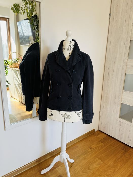 Kurtka damska Lacoste -krotka bosmanka -roz.M -z lnem i bawelna