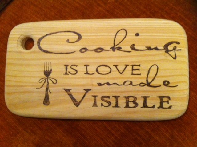 Tábuas de cozinha pirogravadas