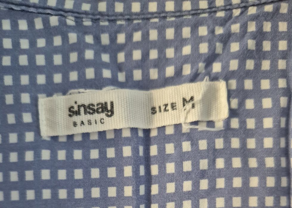 Koszula w kratkę bez rękawów Sinsay